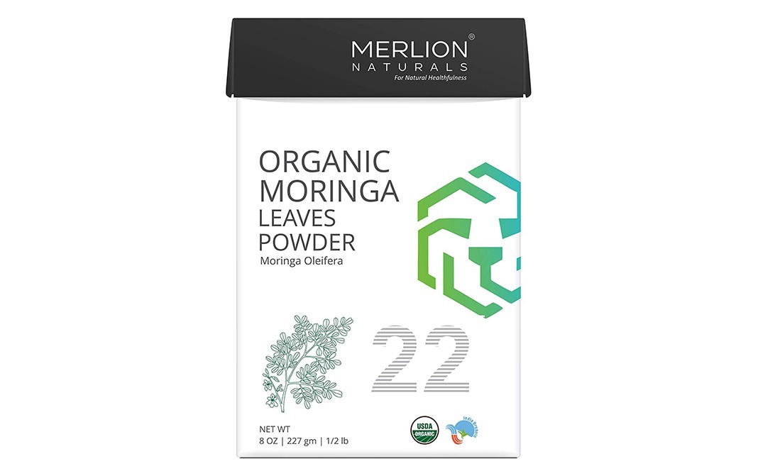 MERLION NATURALS Organic Moringa Leaves Powder    Pack  227 grams